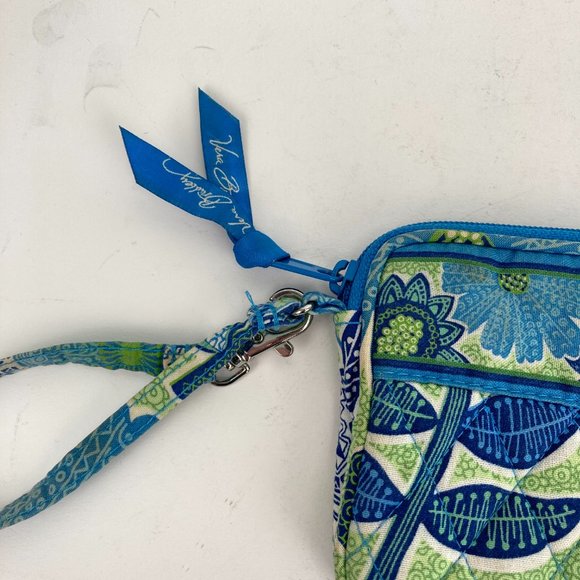 Vera Bradley Blue Green Floral Print Wallet - Picture 4 of 8